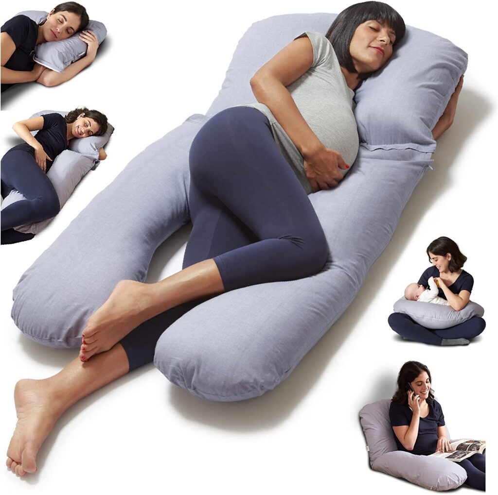 La almohada Niimo Gamma, la solución perfecta para un sueño reparador durante el embarazo y la lactancia.